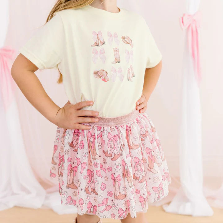 Sweet Wink Coquette Cowgirl Short Sleeve T-Shirt- Natural