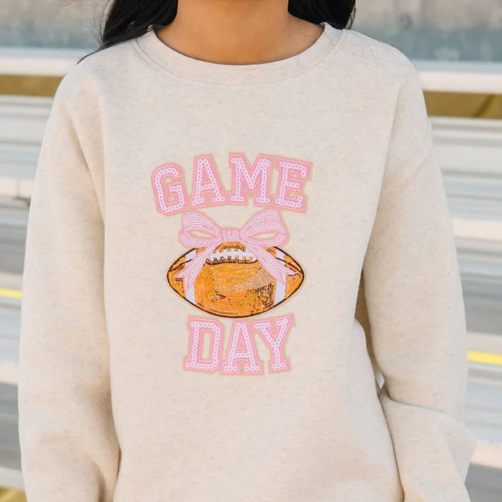 Sweet Wink Game Day Sequin Patch Sweatshirt