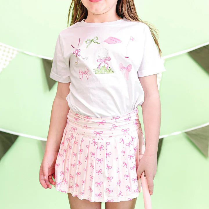 Sweet Wink Pink Bow Athletic Skort