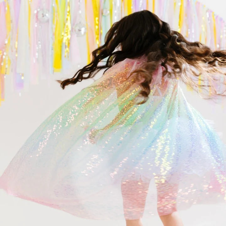 Sweet Wink Rainbow Sequin Cape