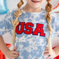 Sweet Wink USA Patch T-Shirt- Sky Tie Dye