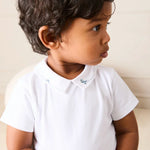 Pepa London Plane Embroidery Short Sleeve Bodysuit in White