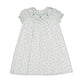 Antionette Paris Myrtille Blue Floral Short Sleeve Bishop Dress