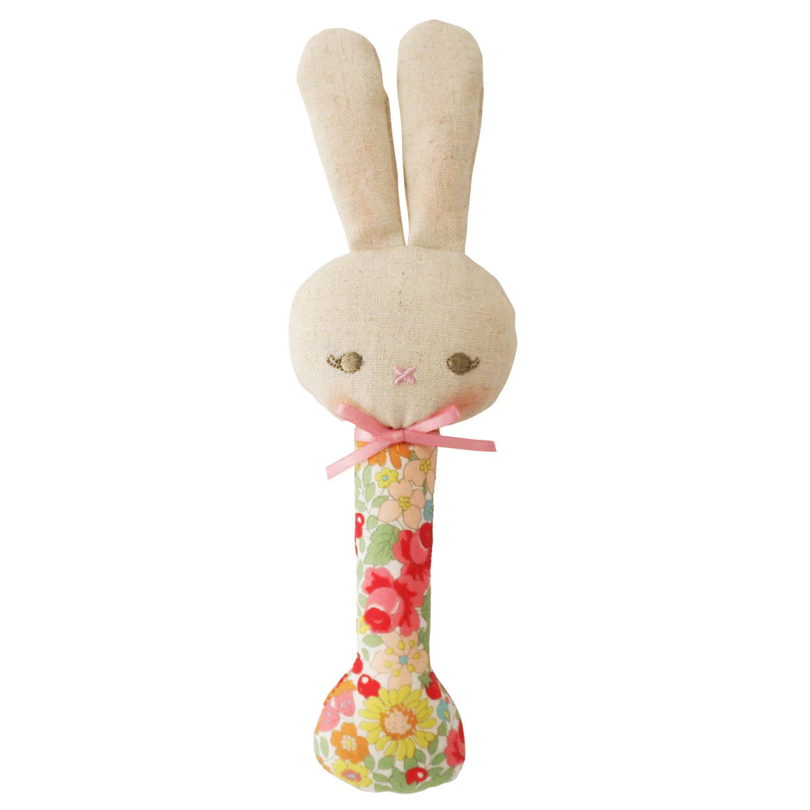 Baby Bunny Stick Rattle - Spring Blossom