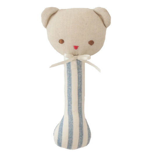 Ted Stick Rattle - Chambray Stripe