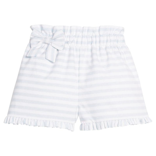 Little English Paperbag Bow Short - Savannah Stripe
