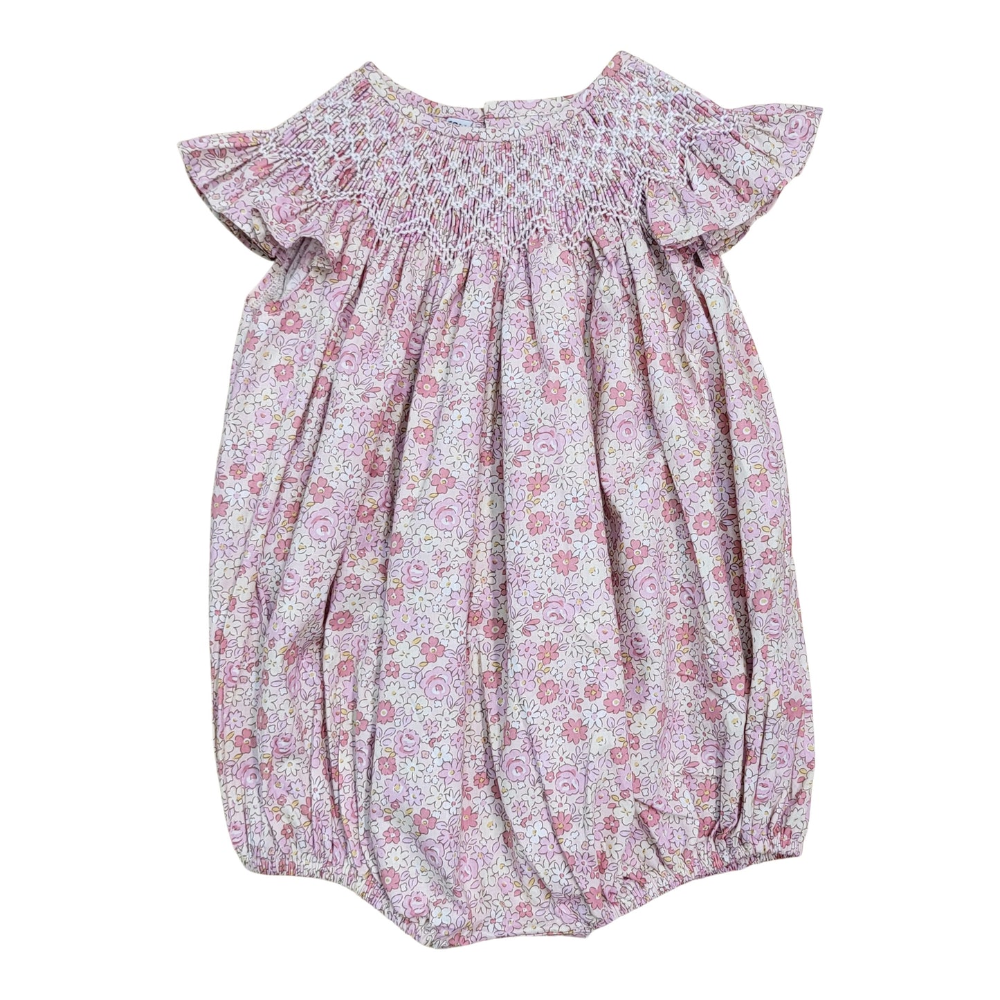 Sweet Dreams Brooklyn Pink Floral Smocked Bubble