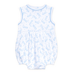Magnolia Baby Darling Cowboy Boots Printed Bubble- Light Blue