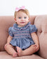 Ruth and Ralph Navy and Pink Smocked Bridget Bubble