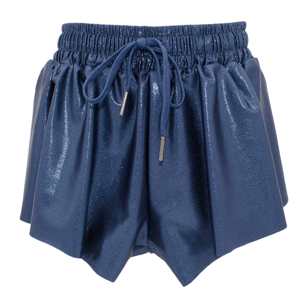 Azarhia Butterfly Shimmer Navy Flowy Shorts