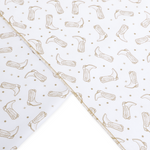 Magnolia Baby Darling Cowboy Boots Printed Swaddle Blanket- Ivory