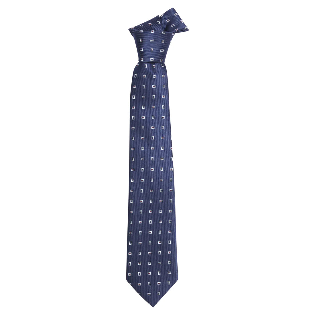 Little English Neck Tie- Navy Geo