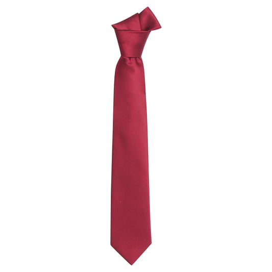 Little English Neck Tie- Solid Red