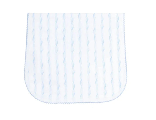 Nellapima Blue Twirls Burp Cloth