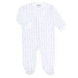 Nellapima Blue Twirls Zipper Footie