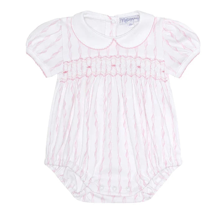 Nellapima Pink Twirls Smocked Bubble