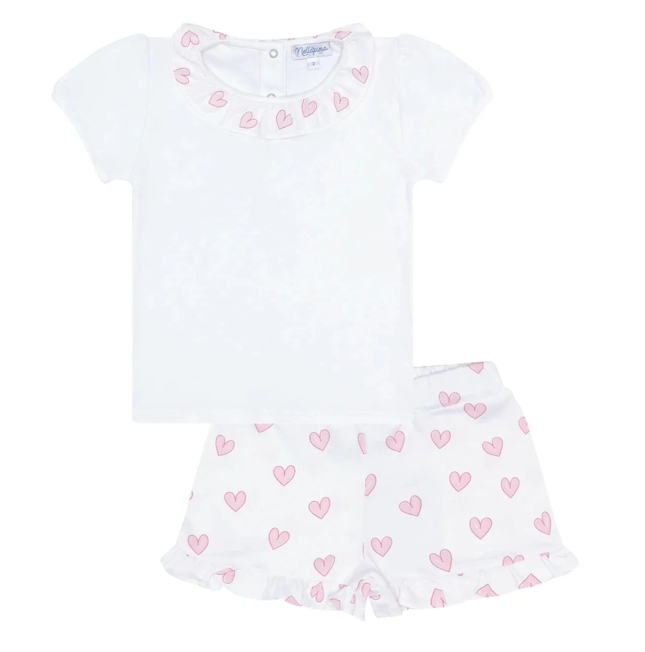 Nellapima Pink Heart Short Set
