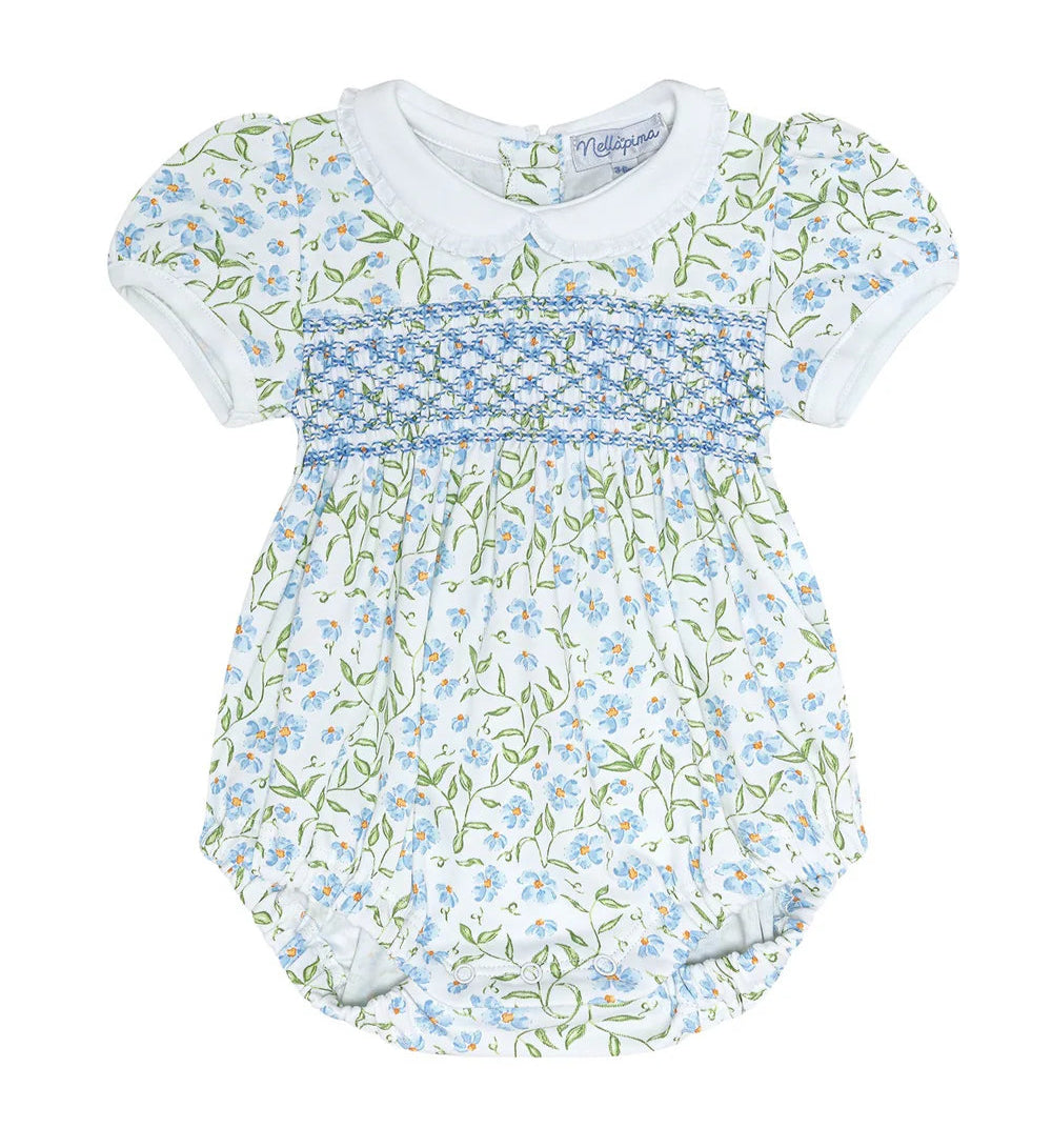 Nellapima Blue Vines Smocked Bubble