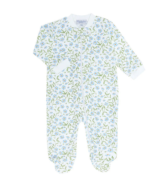 Nellapima Blue Vines Zipper Footie