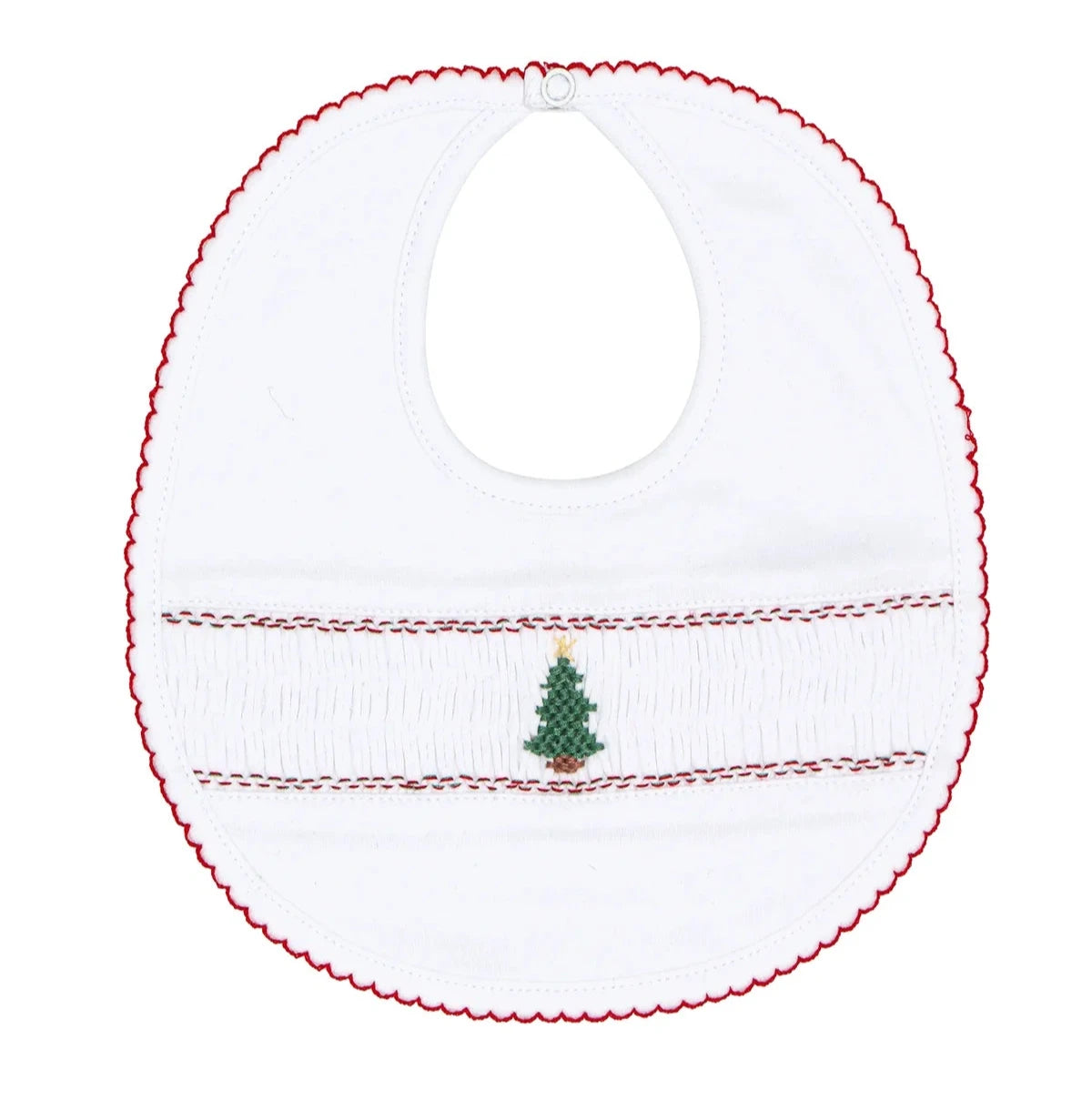 Nellapima Christmas Tree Smocked Bib