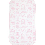 Nellapima Pink Lone Star Toile Burp Cloth