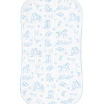 Nellapima Blue Lone Star Toile Burp Cloth