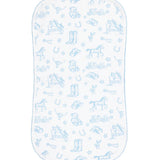 Nellapima Blue Lone Star Toile Burp Cloth