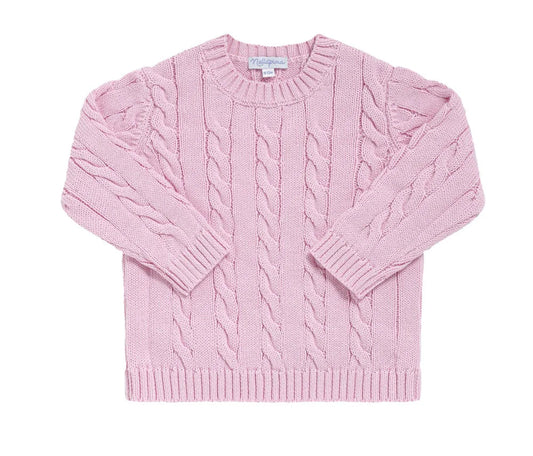 Nellapima Cable Knit Sweater- Pink