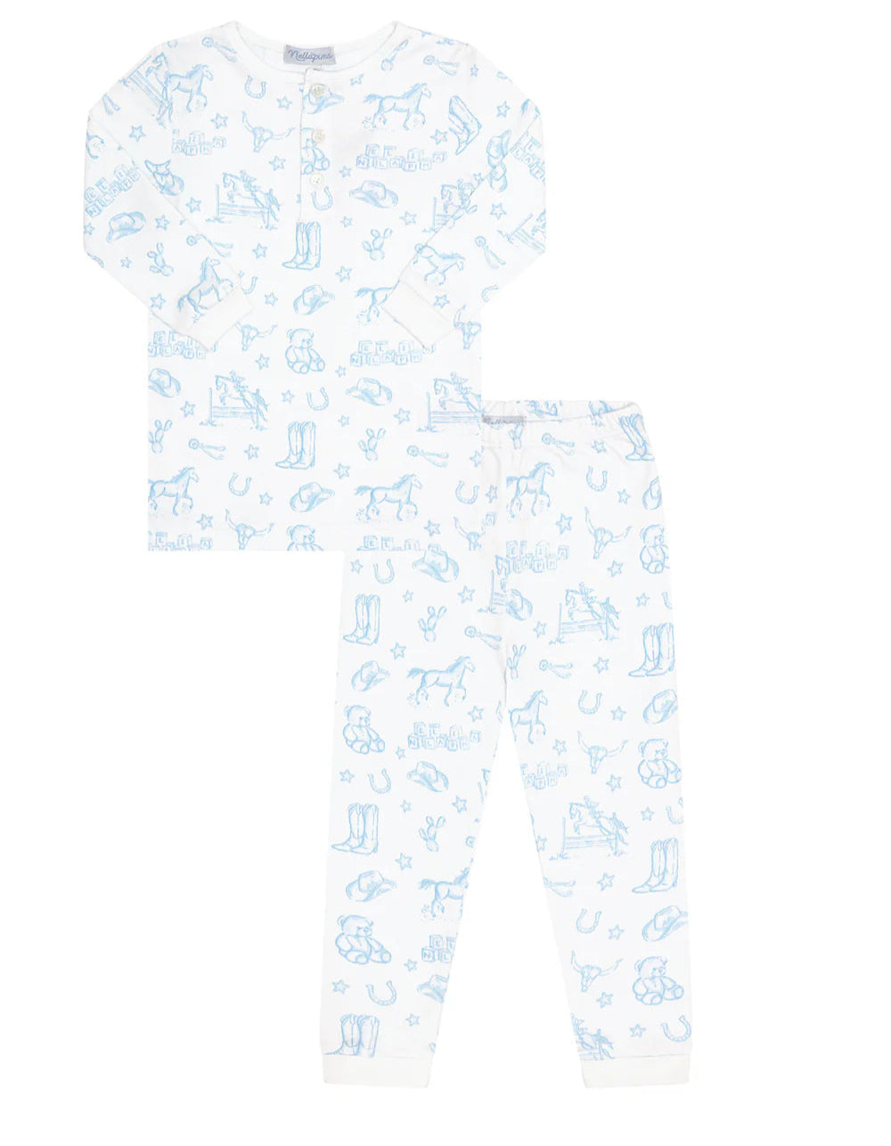 Nellapima Blue Lone Star Toile Pajamas