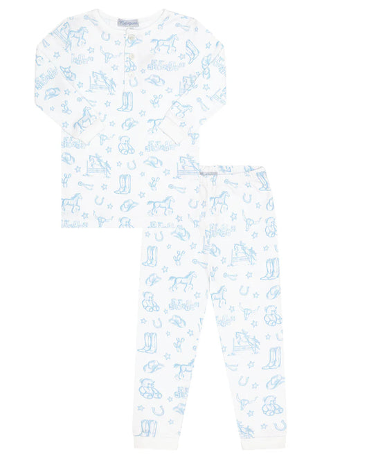 Nellapima Blue Lone Star Toile Pajamas