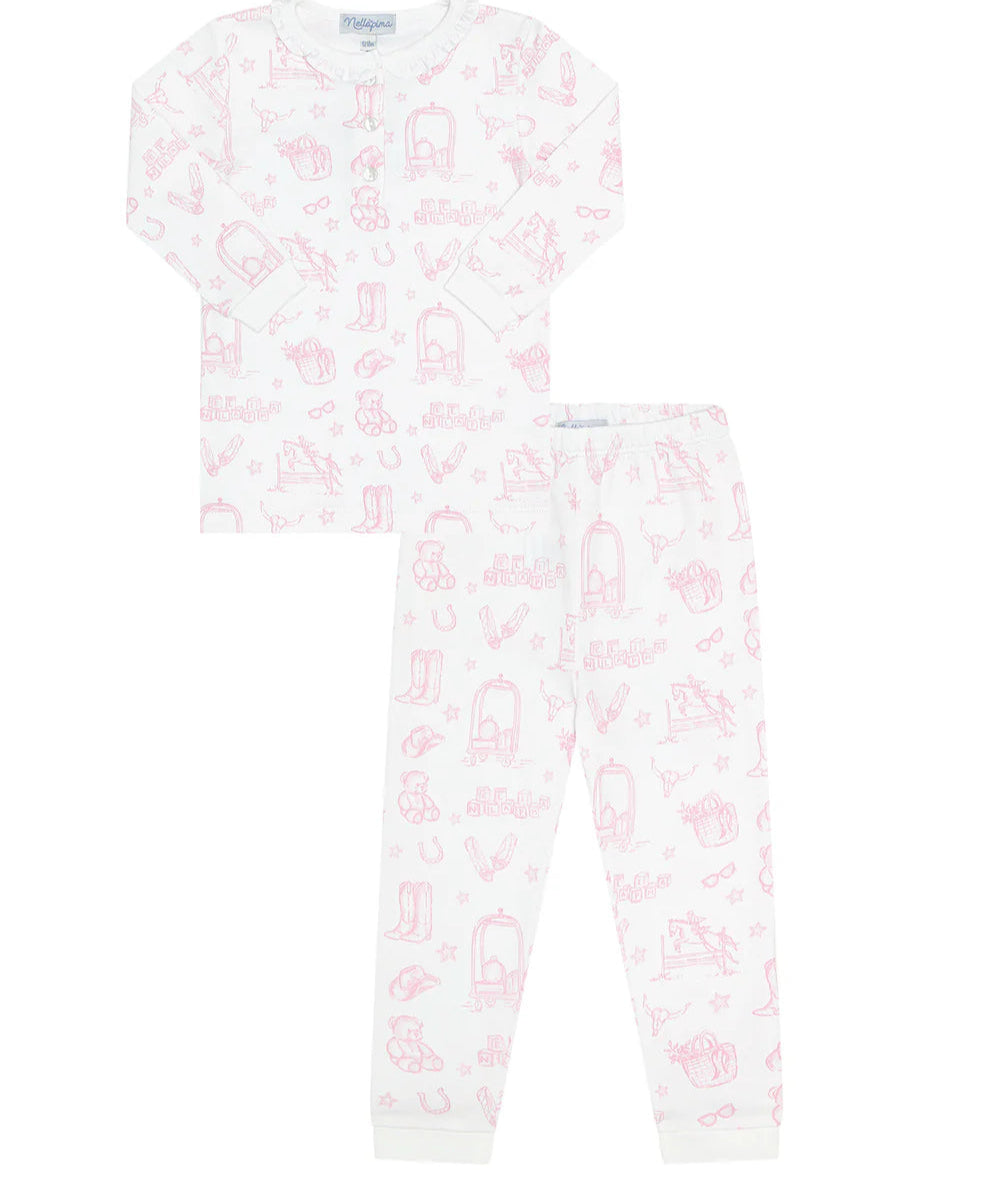 Nellapima Pink Lone Star Toile Pajamas