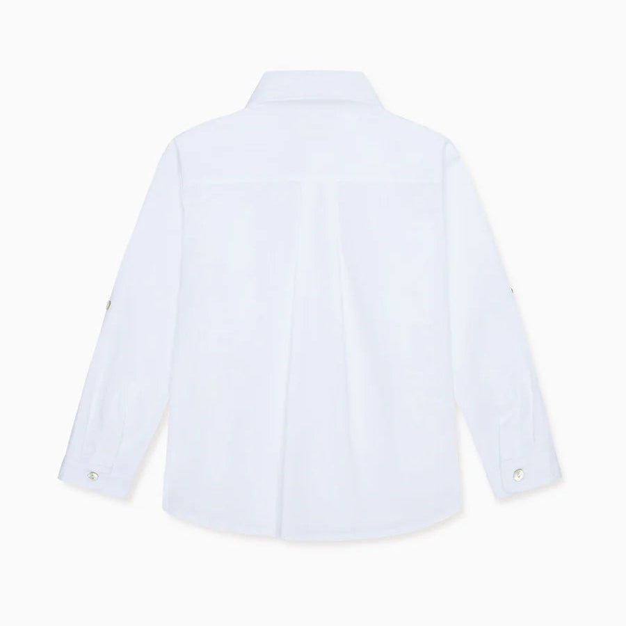 La Coqueta White Nico Long Sleeve Boys Shirt