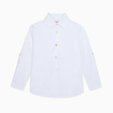 La Coqueta White Nico Long Sleeve Boys Shirt