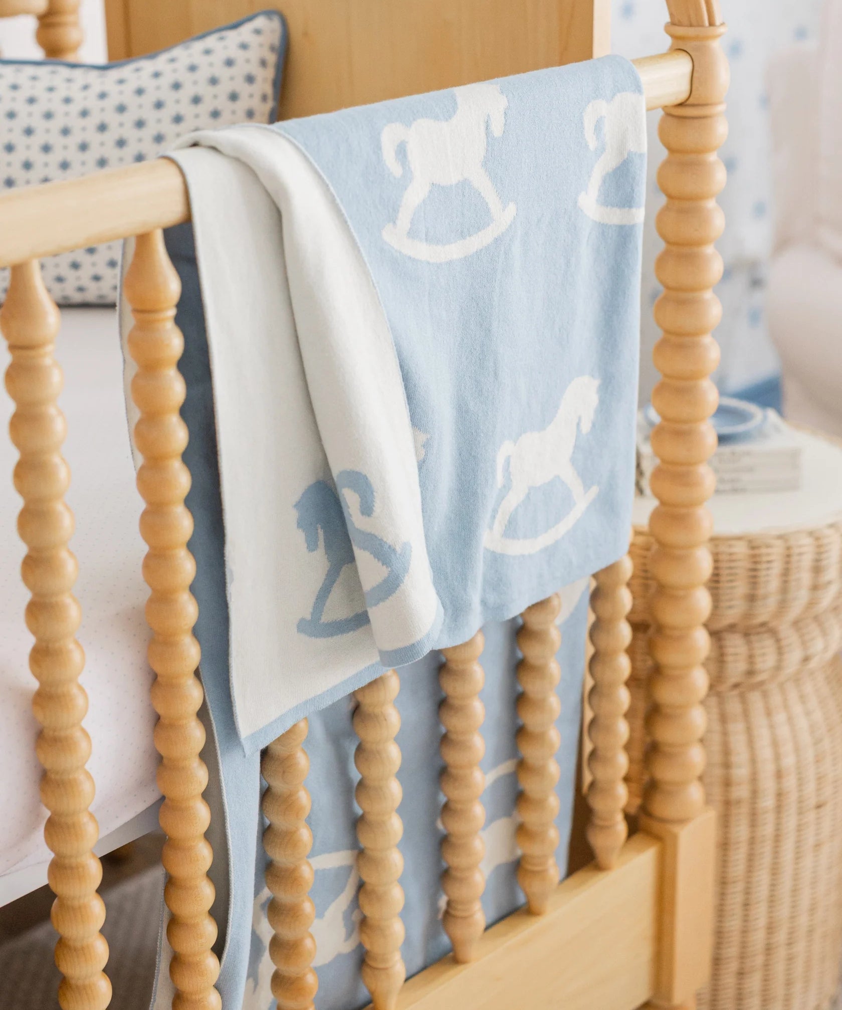 Little English Nursery Blanket - Rocking Horse