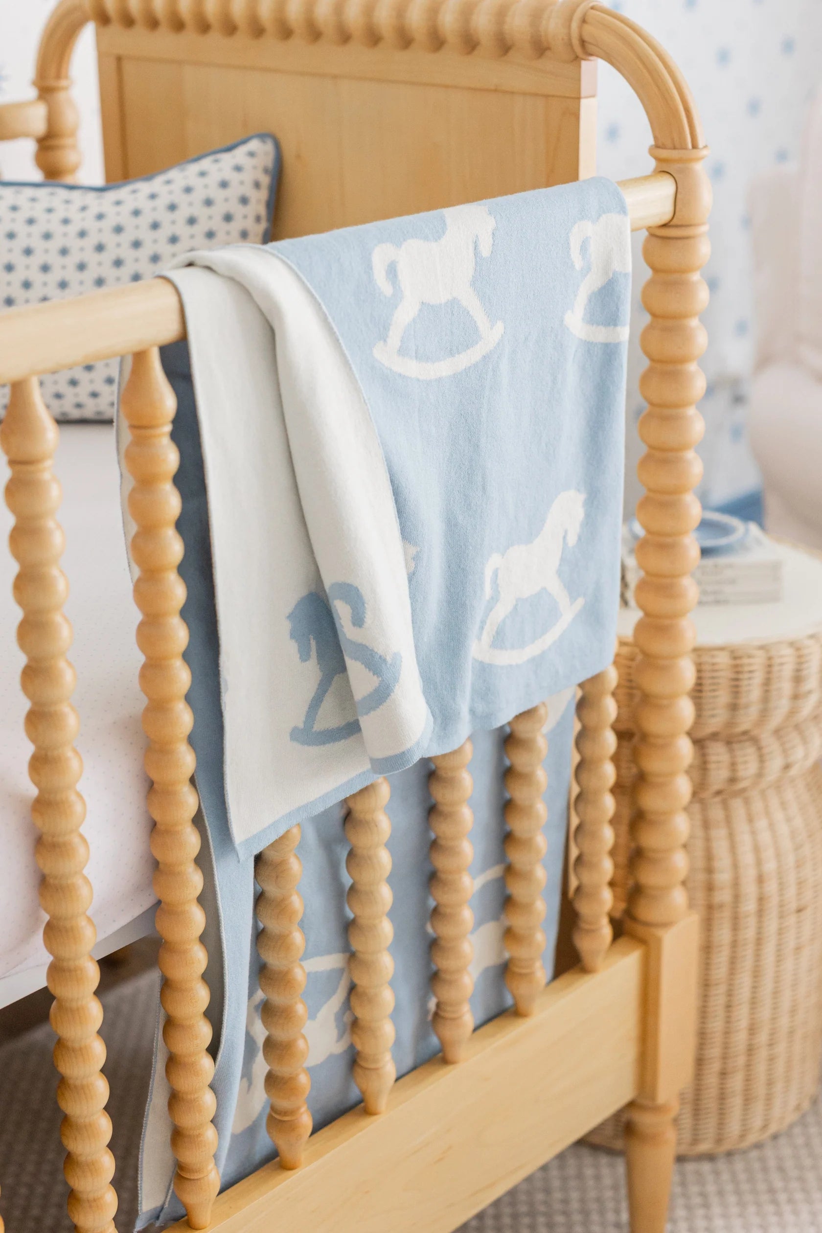 Little English Nursery Blanket - Rocking Horse