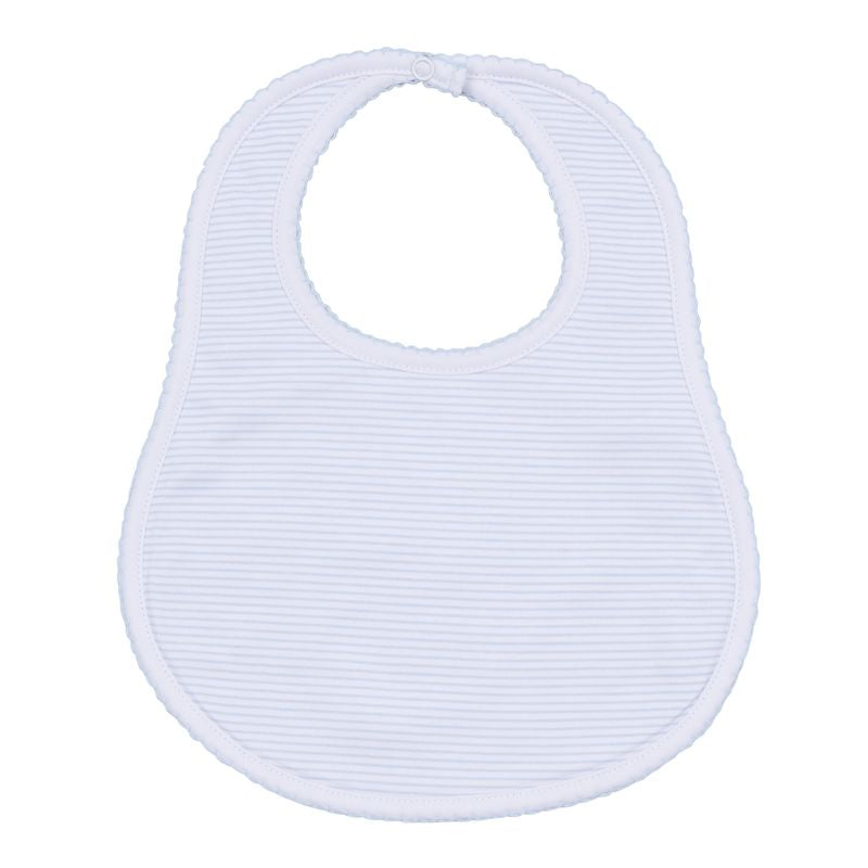 Magnolia Baby Mini Stripes Bib- Light Blue