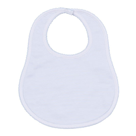 Magnolia Baby Mini Stripes Bib- Light Blue