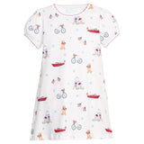 Little English Printed T-Shirt Dress- Coastal Summer