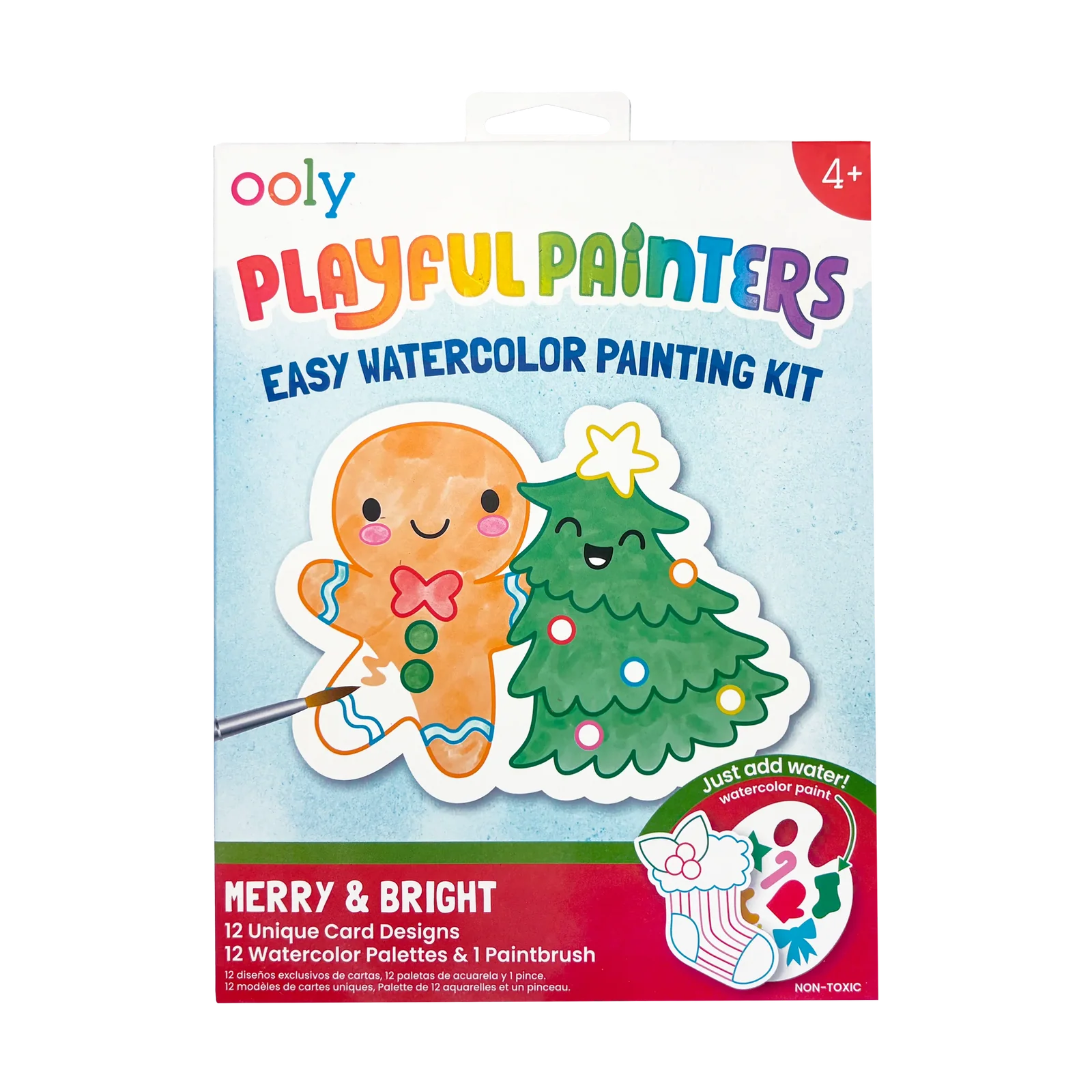 OOLY Playful Painters: Easy Watercolor Painting- Merry and Bright