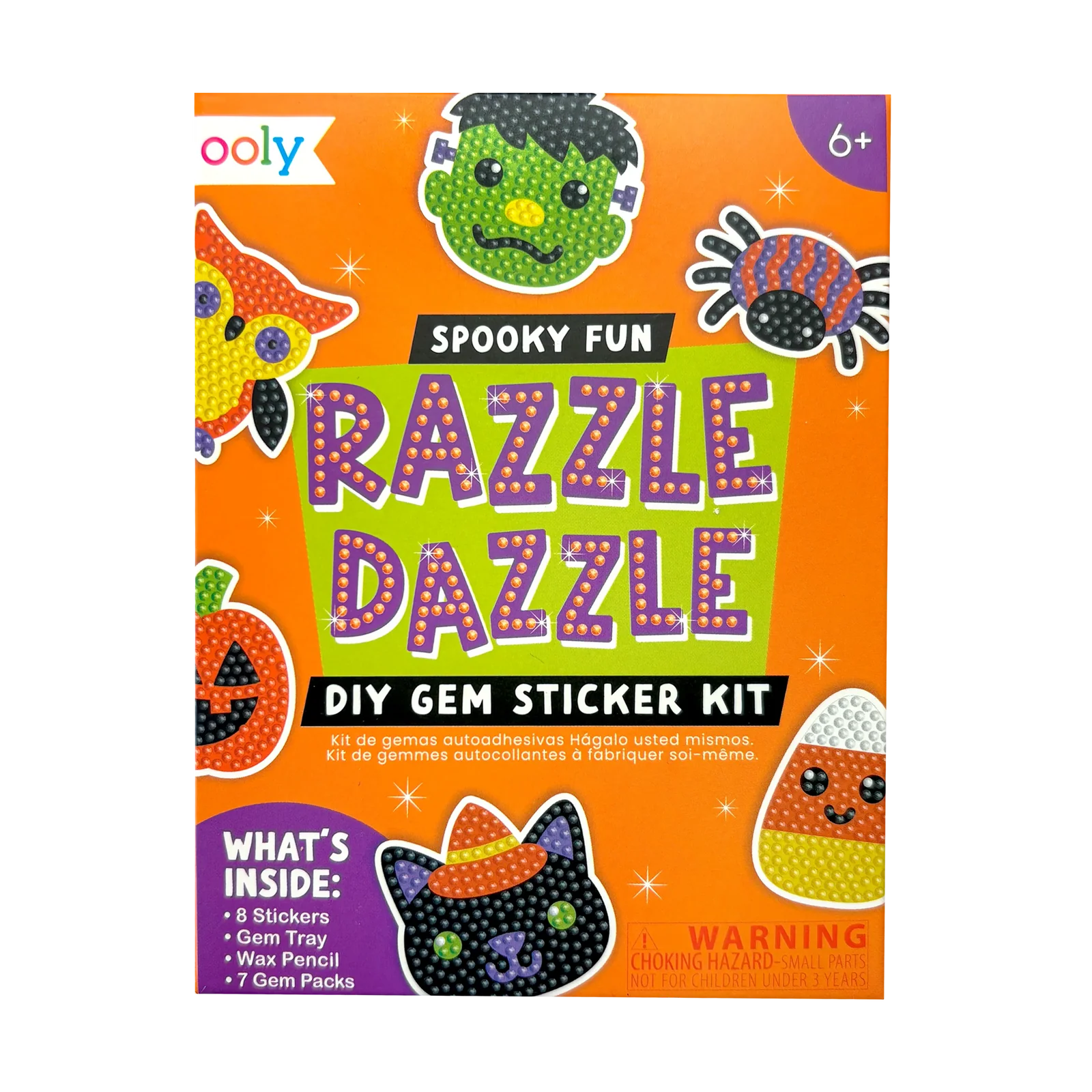 OOLY Mini Razzle Dazzle DIY Gem Sticker Kit: Spooky Fun