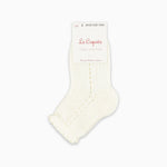 La Coqueta Openwork Short Girl Socks  - Off White