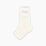 La Coqueta Openwork Short Girl Socks  - Off White