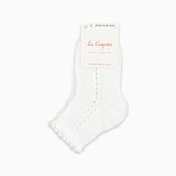 La Coqueta Openwork Short Girl Socks  - White