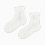 La Coqueta Openwork Short Girl Socks  - White