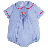 Little English Chest Smocked Bubble- Fire Truck