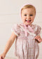 Adelaide Floral Hand Smocked Hand Smocked Romper in Pink