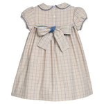 Little English Smocked Natalie Dress- Durham Windowpane