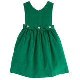 Little English Button Panel Jumper- Evergreen Corduroy