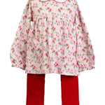 The Proper Peony Pink Zinnia Blooms Legging Set