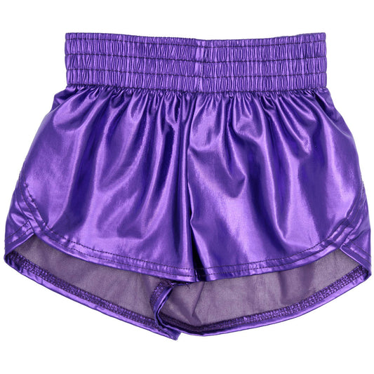 Azarhia Steph Athletic Shorts - Metallic Purple